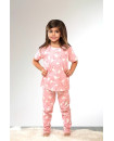 Pajama Set 2Y-7Y Organic Cotton O-neck Super Soft And Breathable Pink Swan HY6001-1